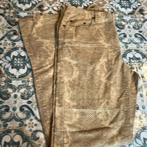 Snake print pants